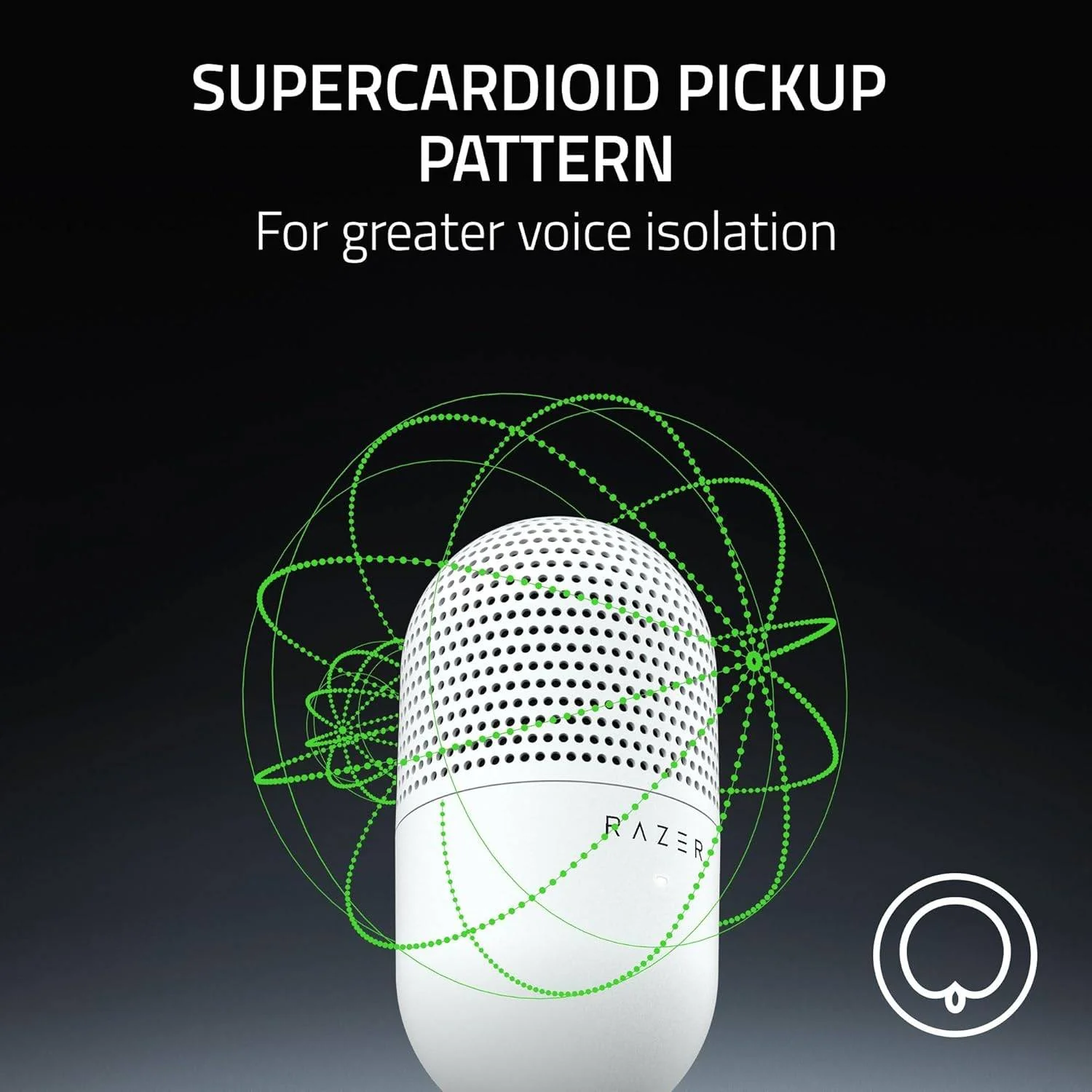 Microfone Razer Seiren V3 Mini Branco USB Condensador Supercardióide Streaming - Imagem 3