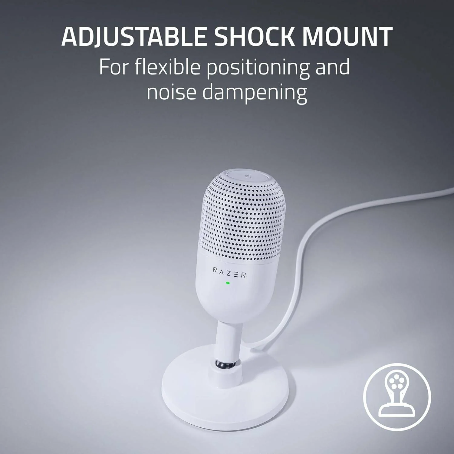Microfone Razer Seiren V3 Mini Branco USB Condensador Supercardióide Streaming - Imagem 5