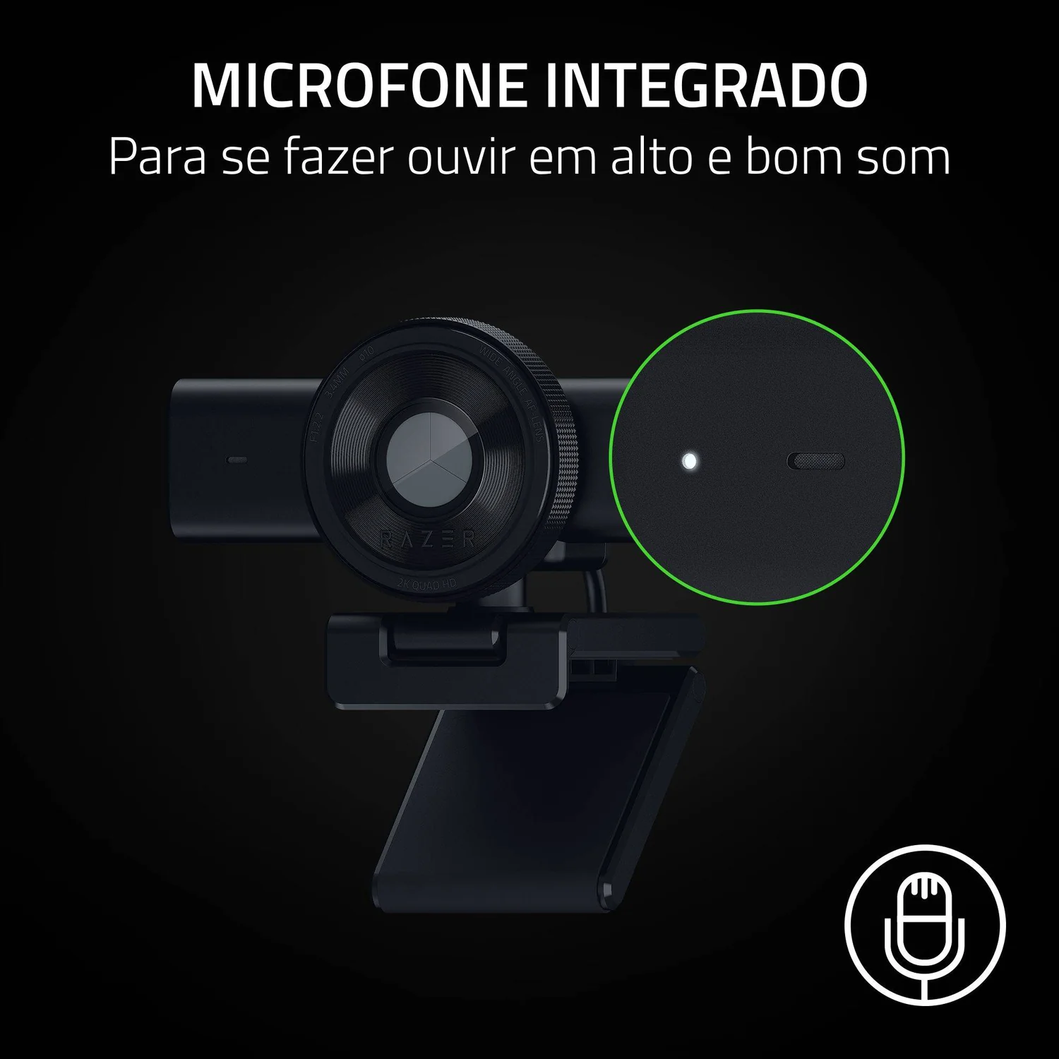 Webcam Razer Kiyo V2 X Black Full HD Streaming USB - Imagem 6