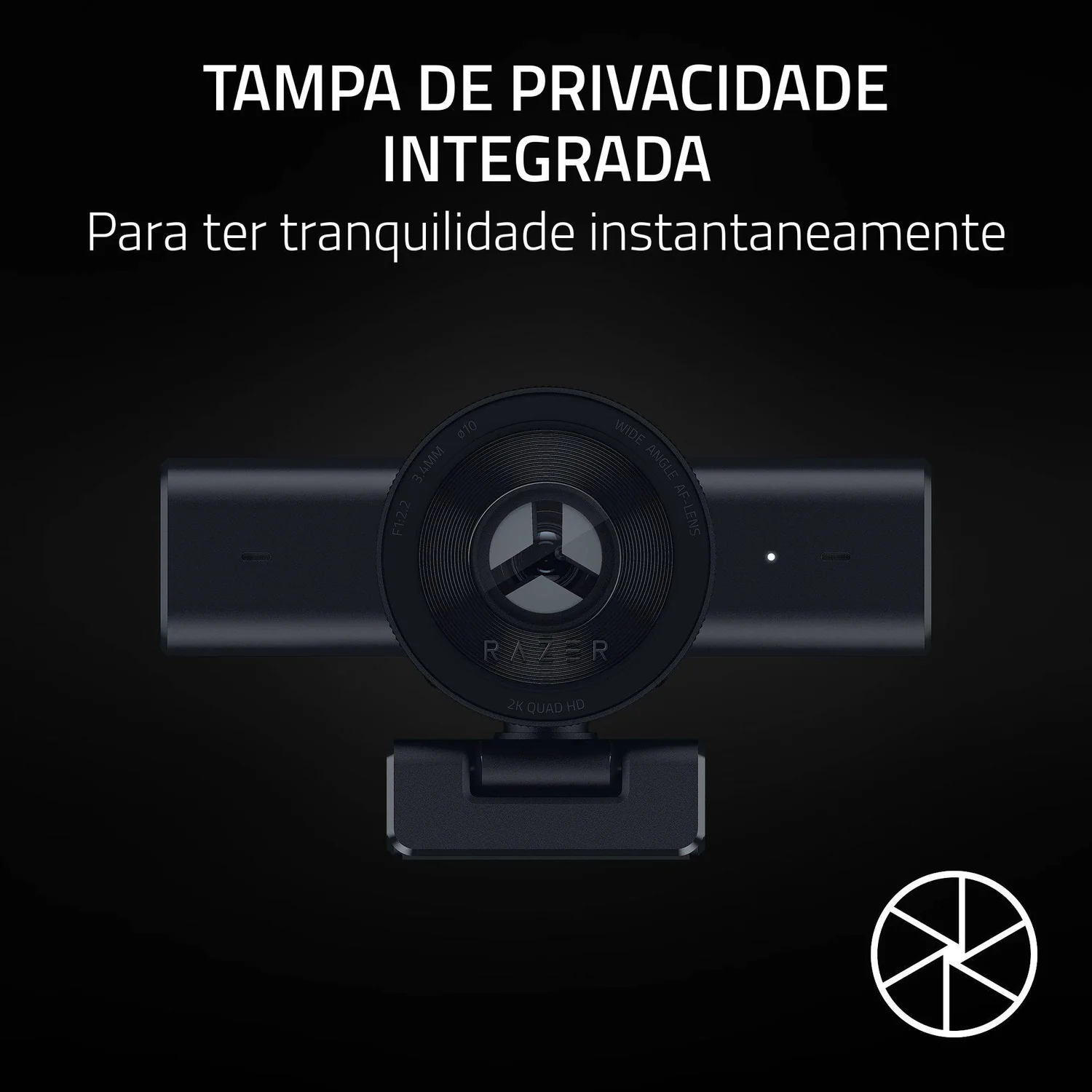 Webcam Razer Kiyo V2 X Black Full HD Streaming USB - Imagem 7