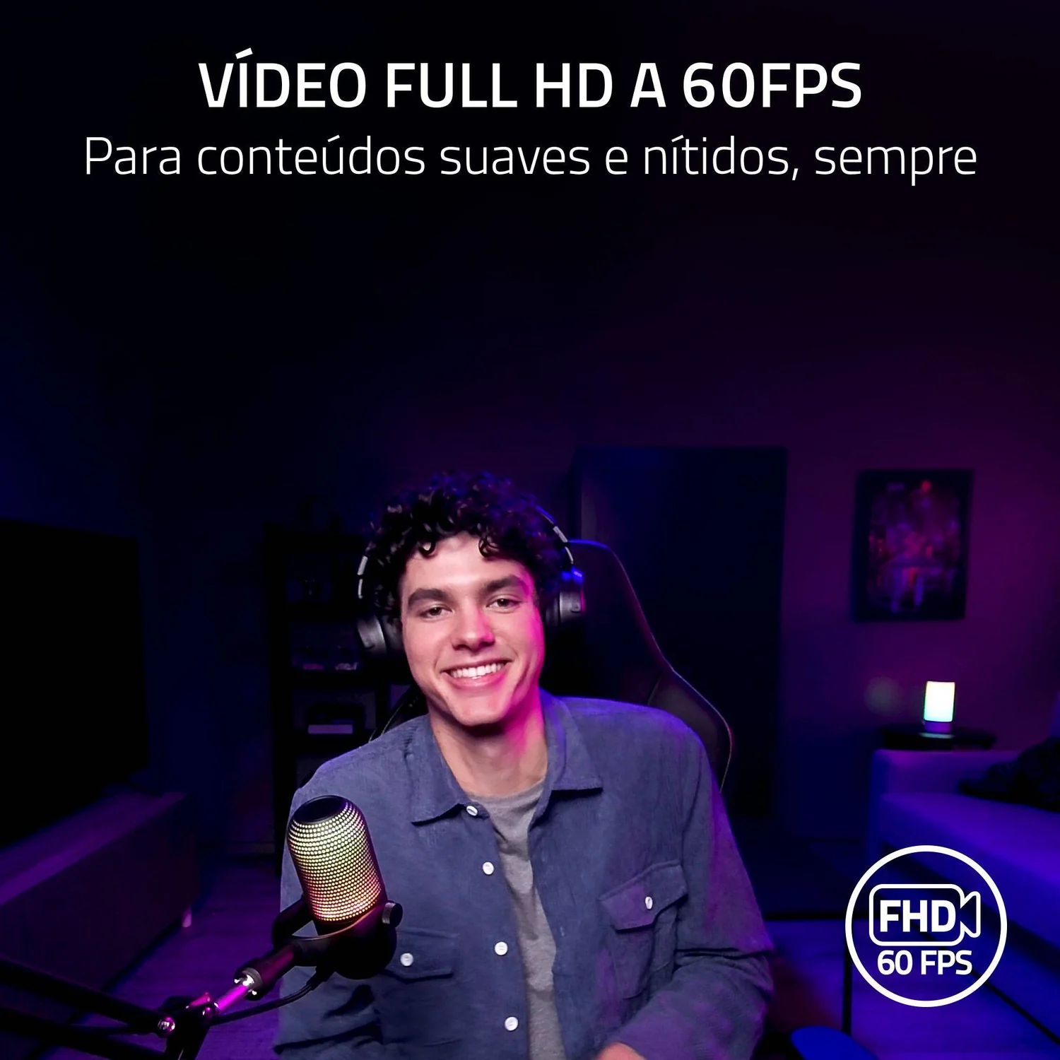 Webcam Razer Kiyo V2 X Black Full HD Streaming USB - Imagem 2