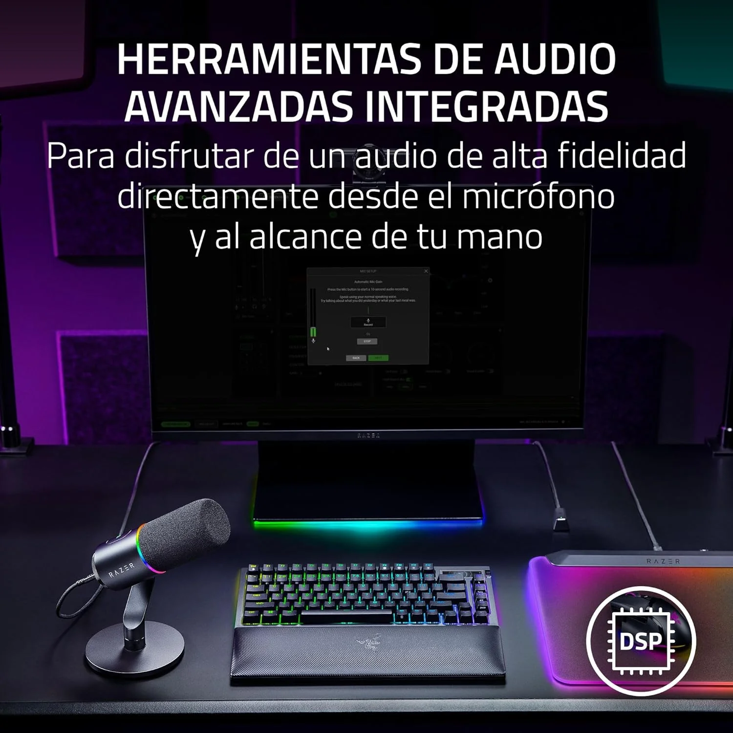 Auscultadores Gaming Razer Seiren V3 PRO Streaming Studio Preto - Imagem 3