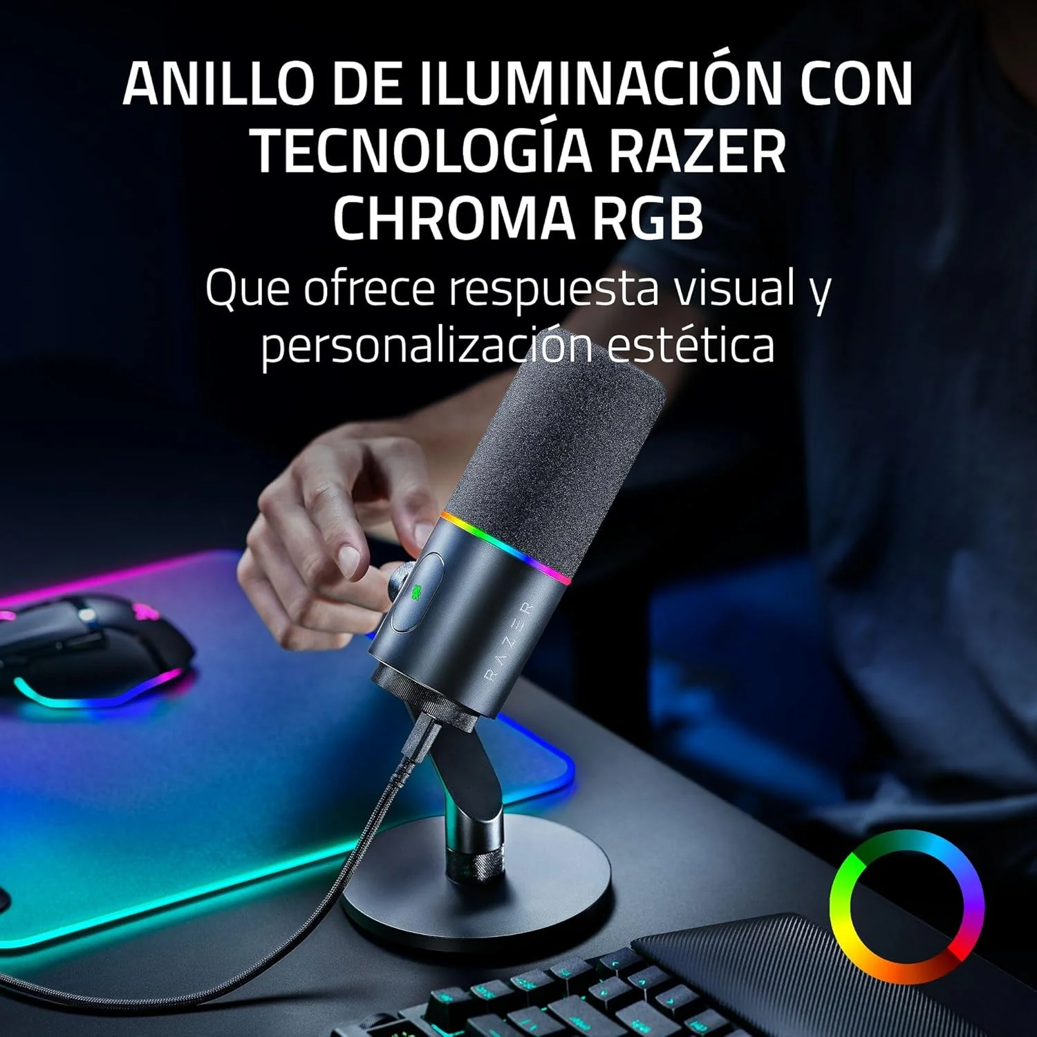 Auscultadores Gaming Razer Seiren V3 PRO Streaming Studio Preto - Imagem 7