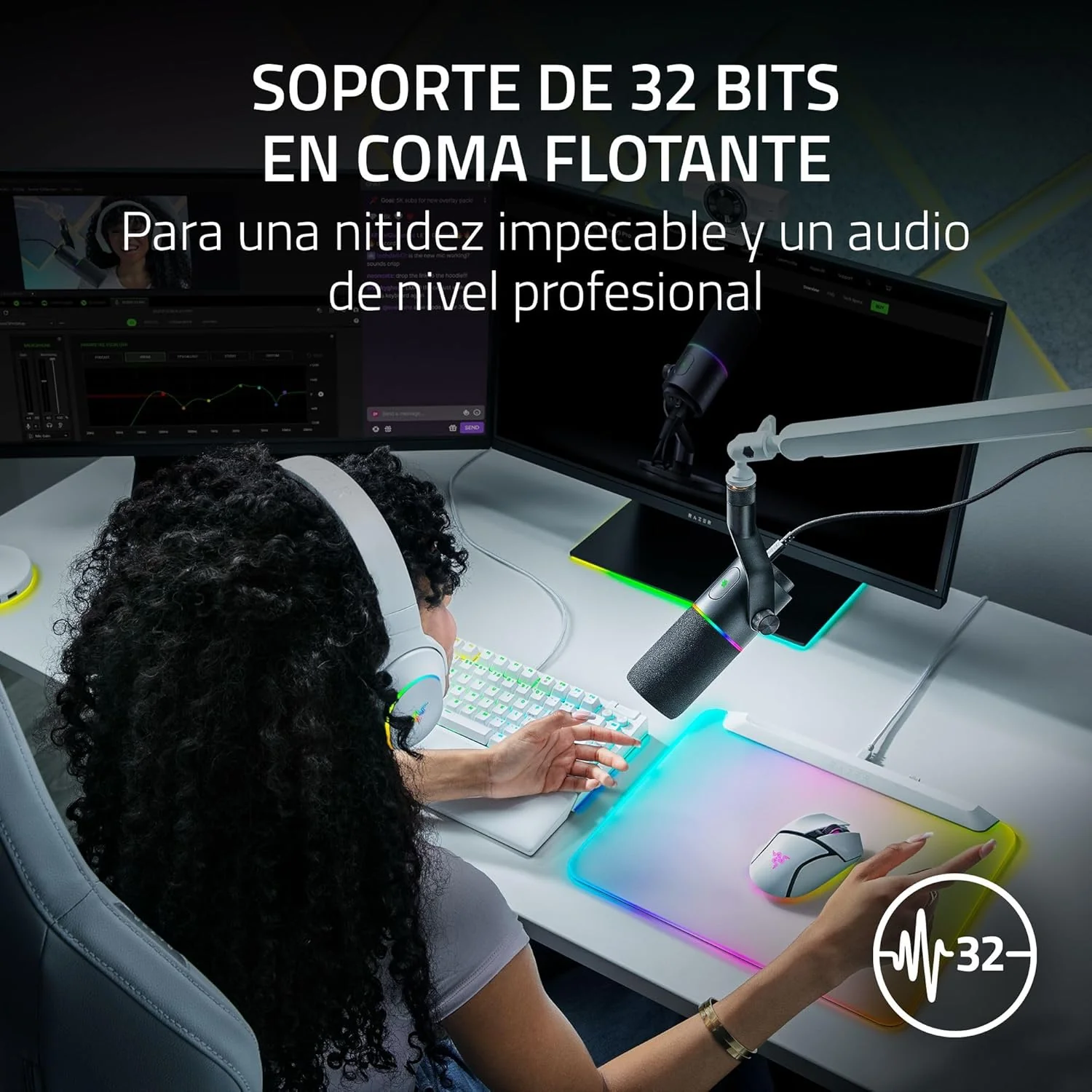 Auscultadores Gaming Razer Seiren V3 PRO Streaming Studio Preto - Imagem 2