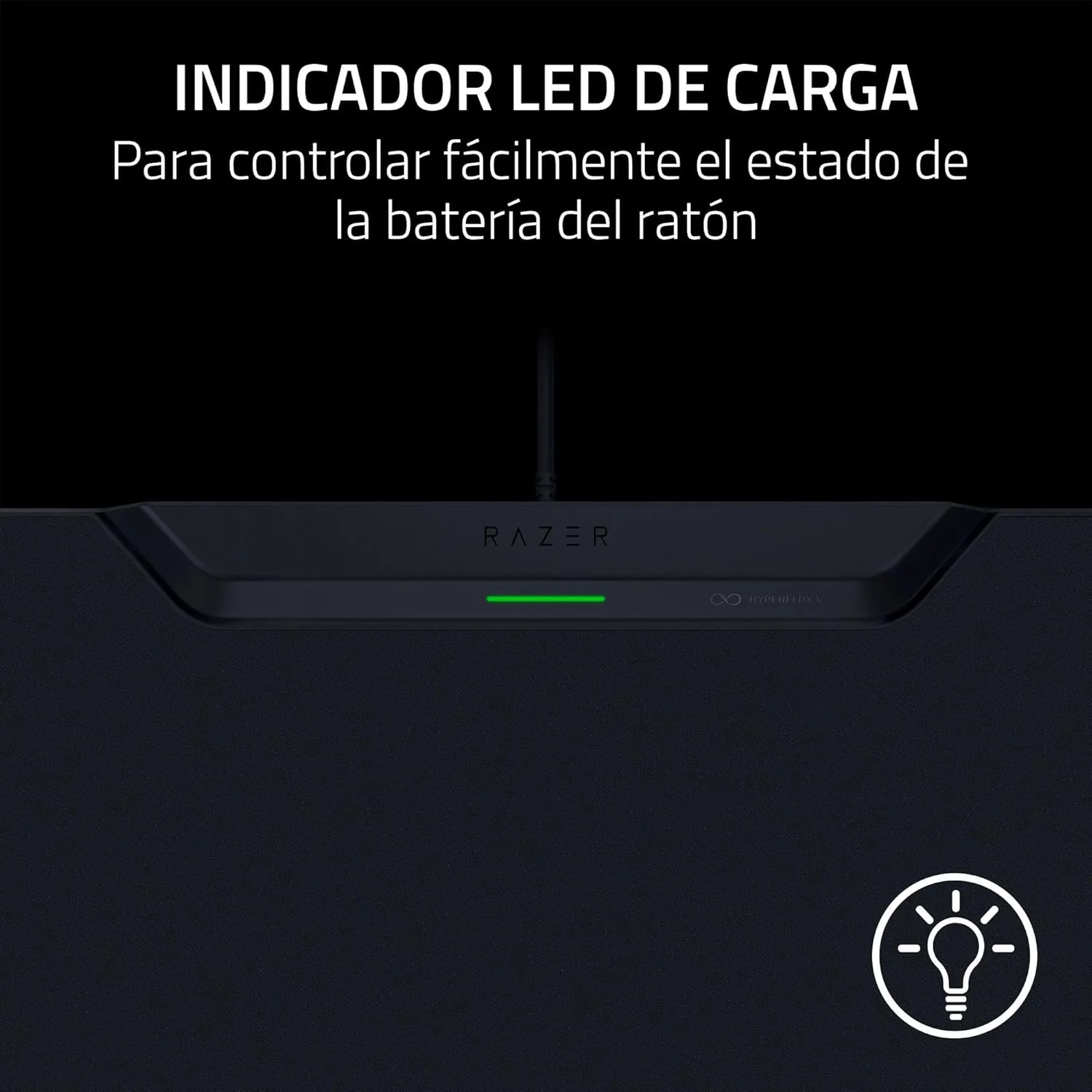 Tapete de rato gaming Razer HyperFlux V2 Hard Edition para carregamento sem fios - Imagem 6