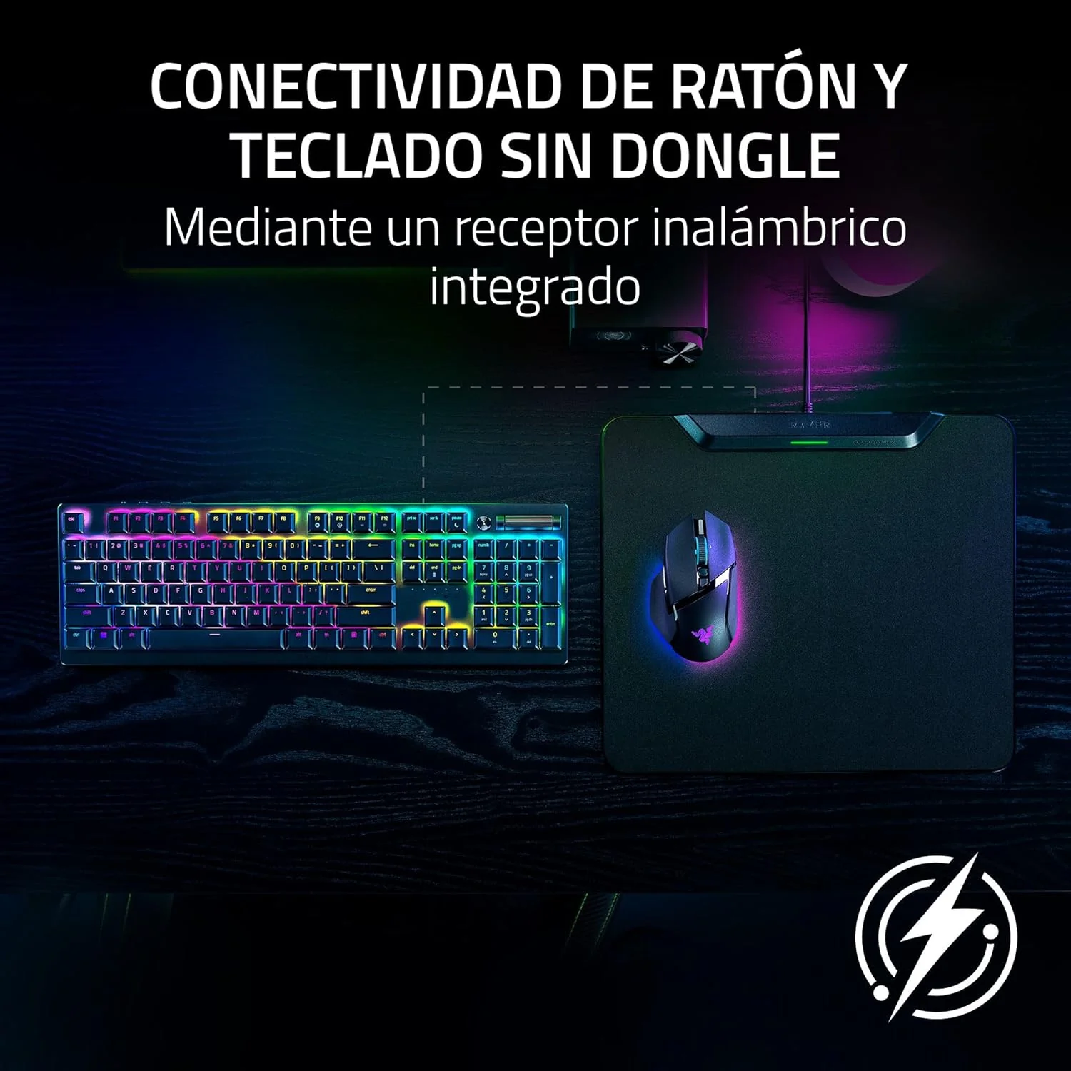 Tapete de rato gaming Razer HyperFlux V2 Hard Edition para carregamento sem fios - Imagem 5