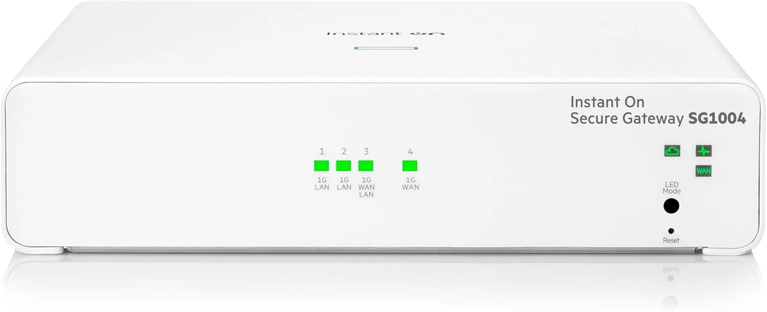 Gateway de Segurança HPE Aruba Instant On SG1004 4 Portas Gigabit VPN Firewall