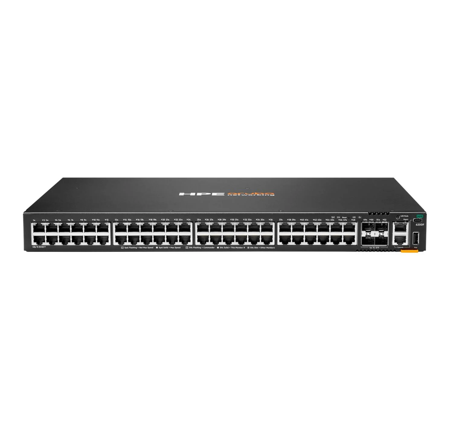 Switch de rede HPE Aruba CX 6200F 48 portas Gigabit com 4 SFP - Imagem 1