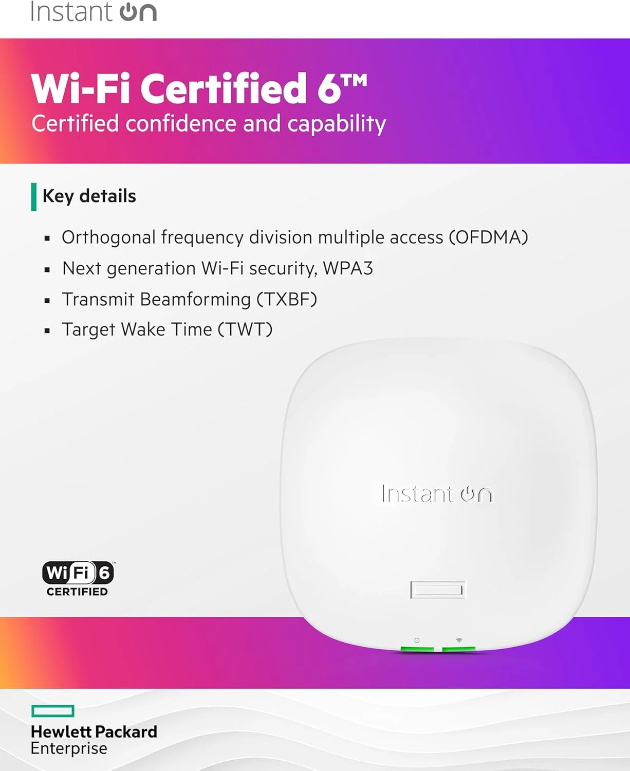 Ponto de acesso Wi-Fi 6 HPE Networking Instant On AP21 (RW) Dual Radio 2x2 - Imagem 4