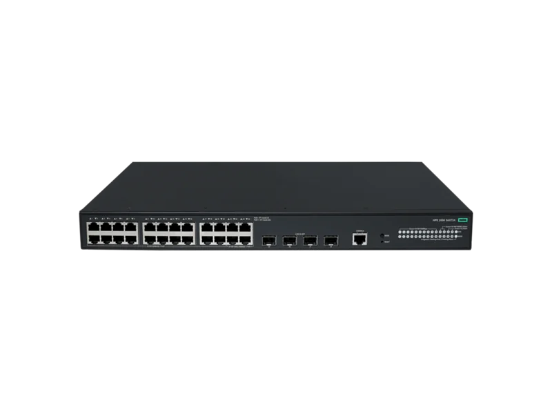 Switch de rede gerido HPE Aruba CW 2050 24 portas Gigabit PoE+ 4x SFP 2.5G 420W