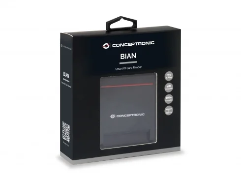 Leitor de Cartão de Cidadão Conceptronic SCR01B USB 2.0 smart card preto - Imagem 3