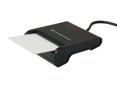Leitor de Cartão de Cidadão Conceptronic SCR01B USB 2.0 smart card preto - Imagem 4
