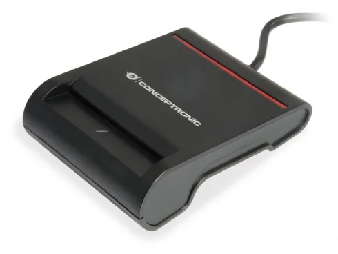 Leitor de Cartão de Cidadão Conceptronic SCR01B USB 2.0 smart card preto - Imagem 1
