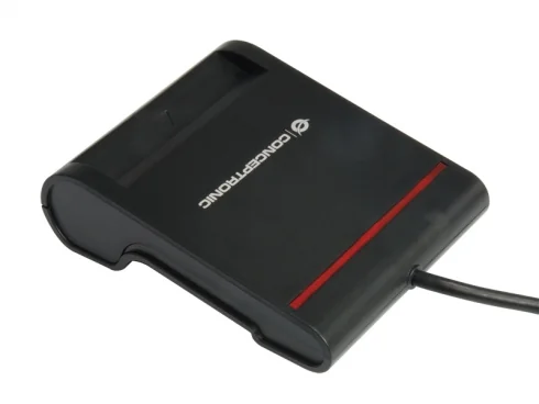 Leitor de Cartão de Cidadão Conceptronic SCR01B USB 2.0 smart card preto - Imagem 5