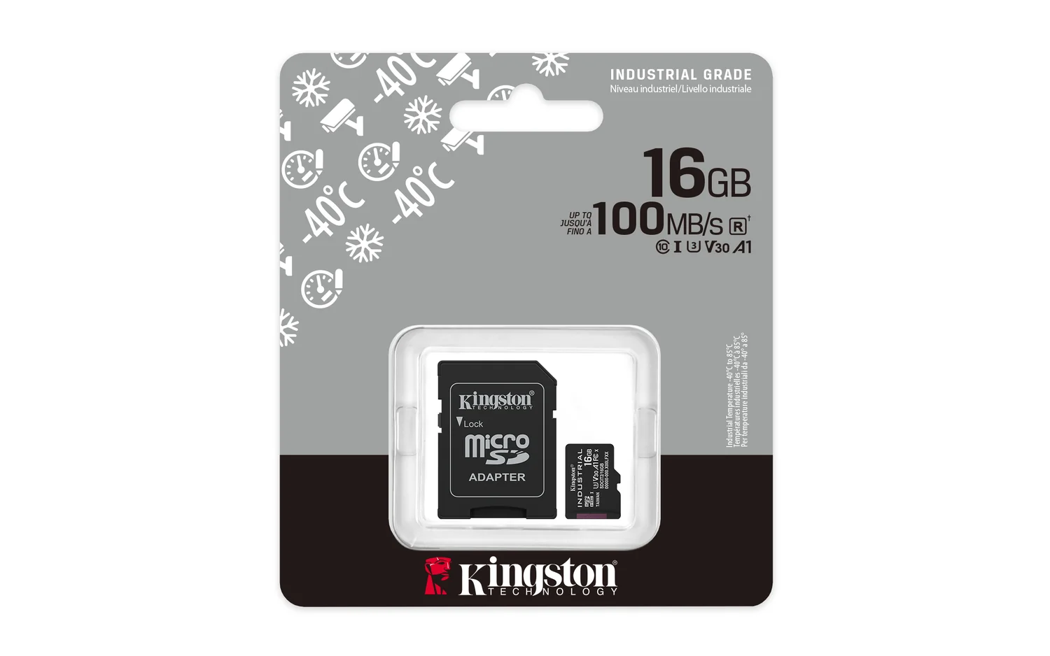 Cartão de memória microSDHC Kingston Industrial 16GB pSLC A1 com Adaptador SD - Imagem 5