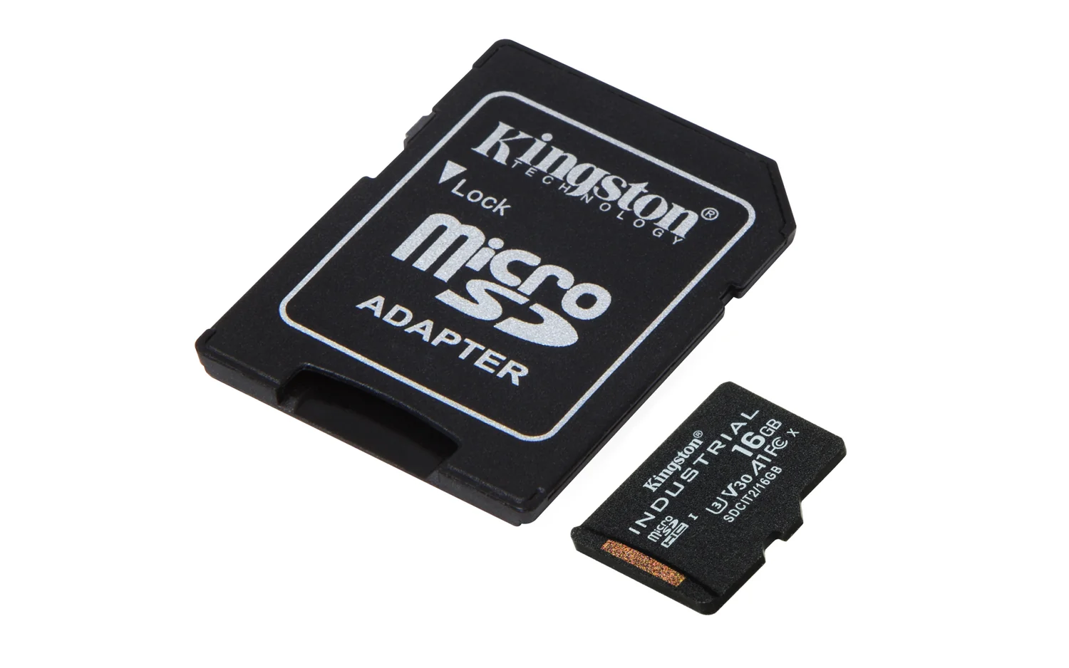 Cartão de memória microSDHC Kingston Industrial 16GB pSLC A1 com Adaptador SD - Imagem 2