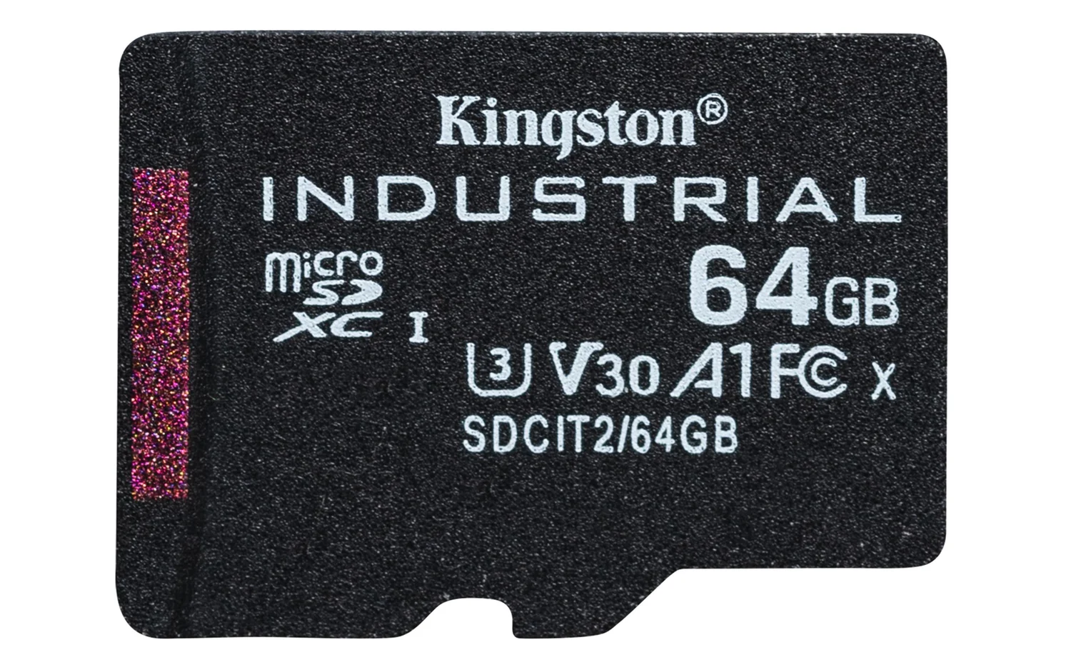 Cartão de memória industrial Kingston microSDHC 64GB C10 A1 pSLC