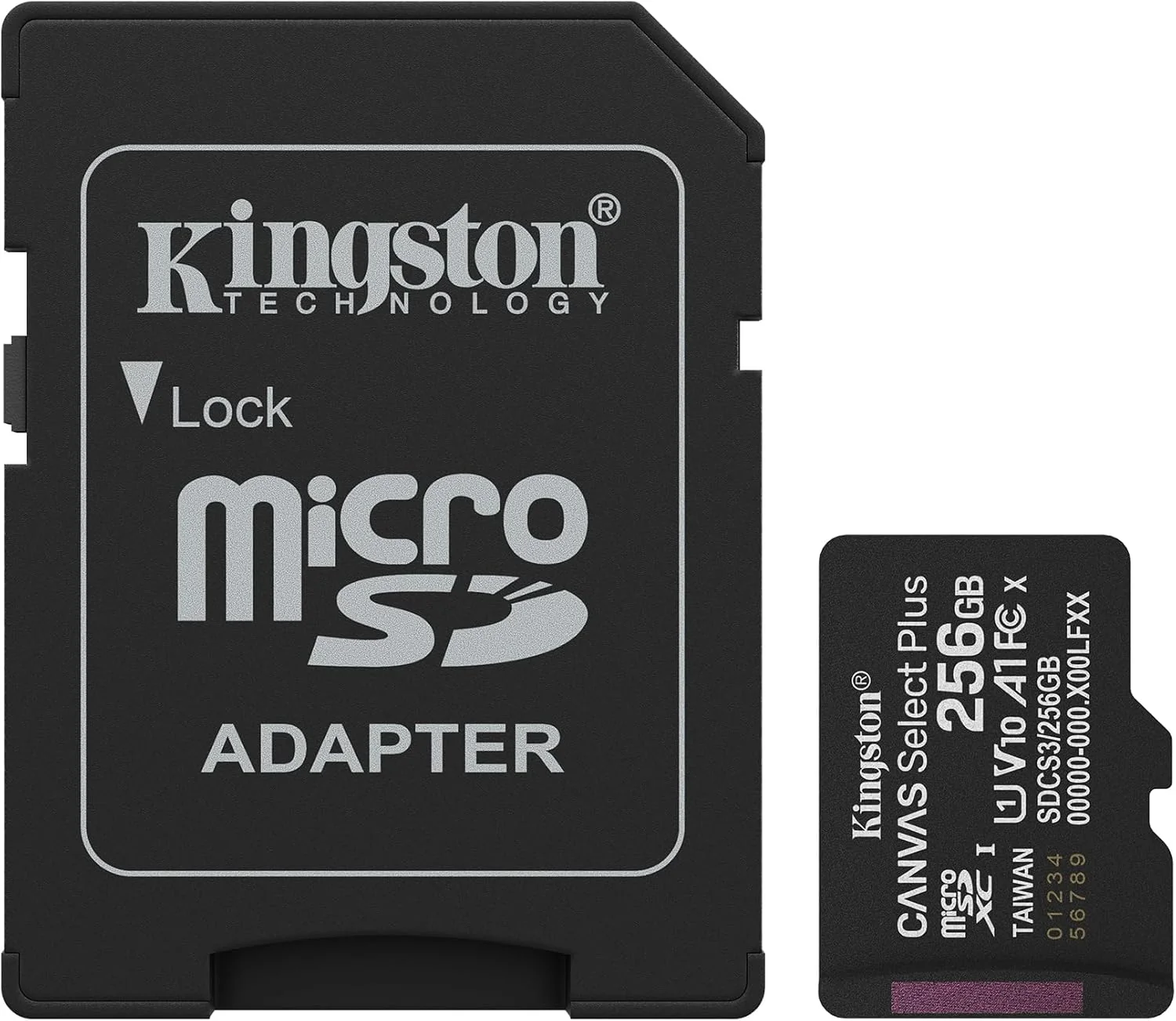 Cartão de memória microSDXC Kingston Canvas Select Plus 256GB com adaptador