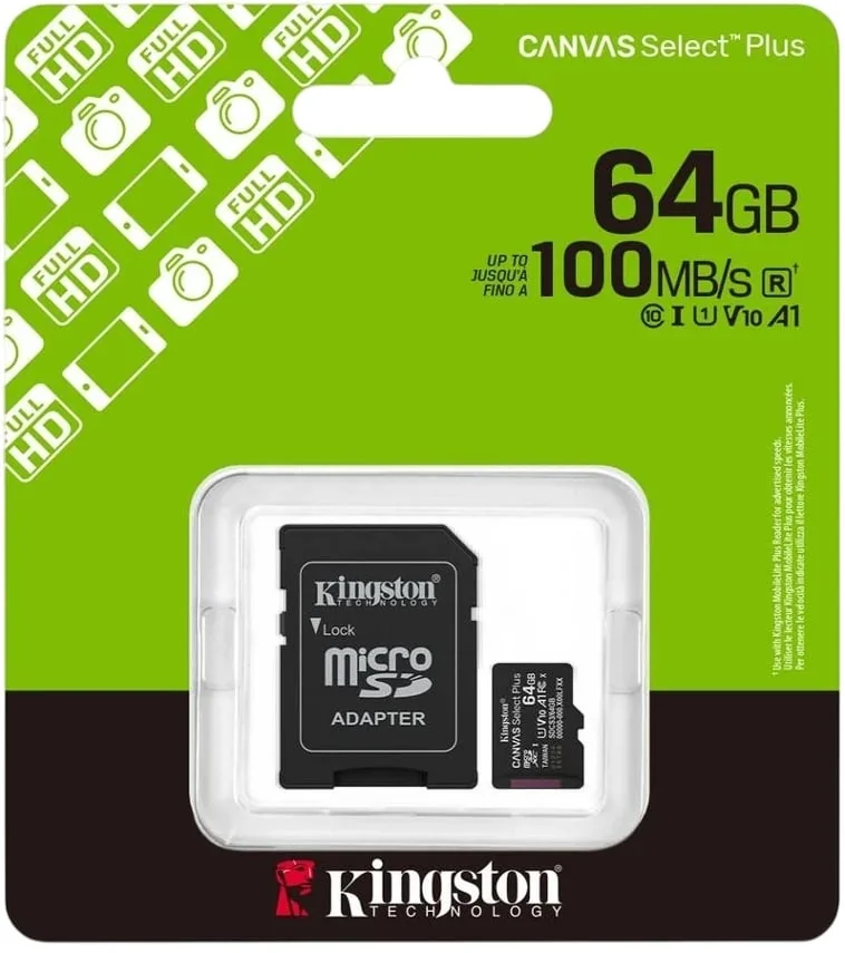 Cartão de memória microSDXC Kingston Canvas Select Plus 64GB A1 100MB/s com Adaptador - Imagem 3