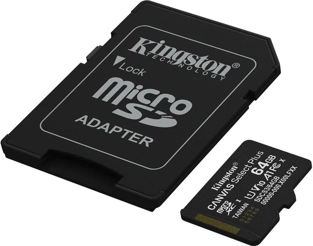 Cartão de memória microSDXC Kingston Canvas Select Plus 64GB A1 100MB/s com Adaptador - Imagem 2