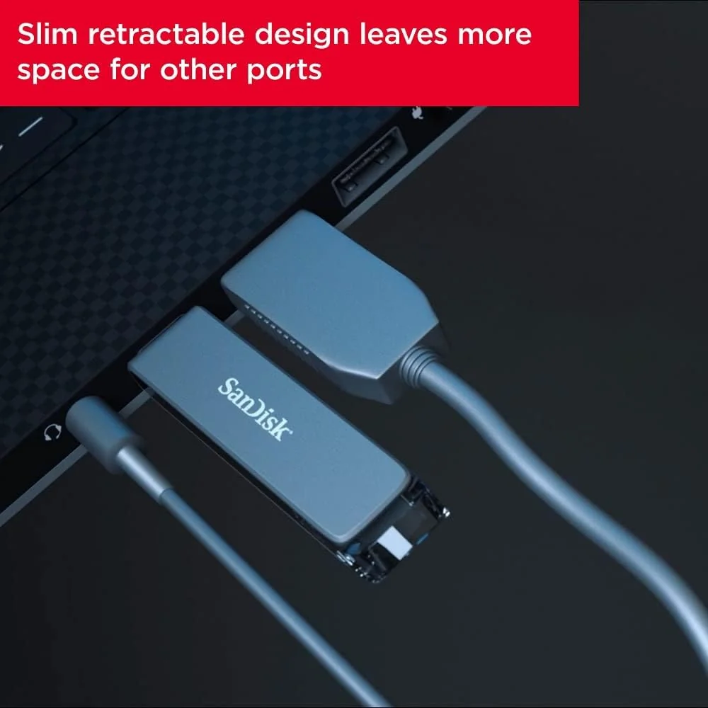 Pen USB-C SanDisk Ultra 128GB USB 3.2 Gen 1 150MB/s slide preta - Imagem 5