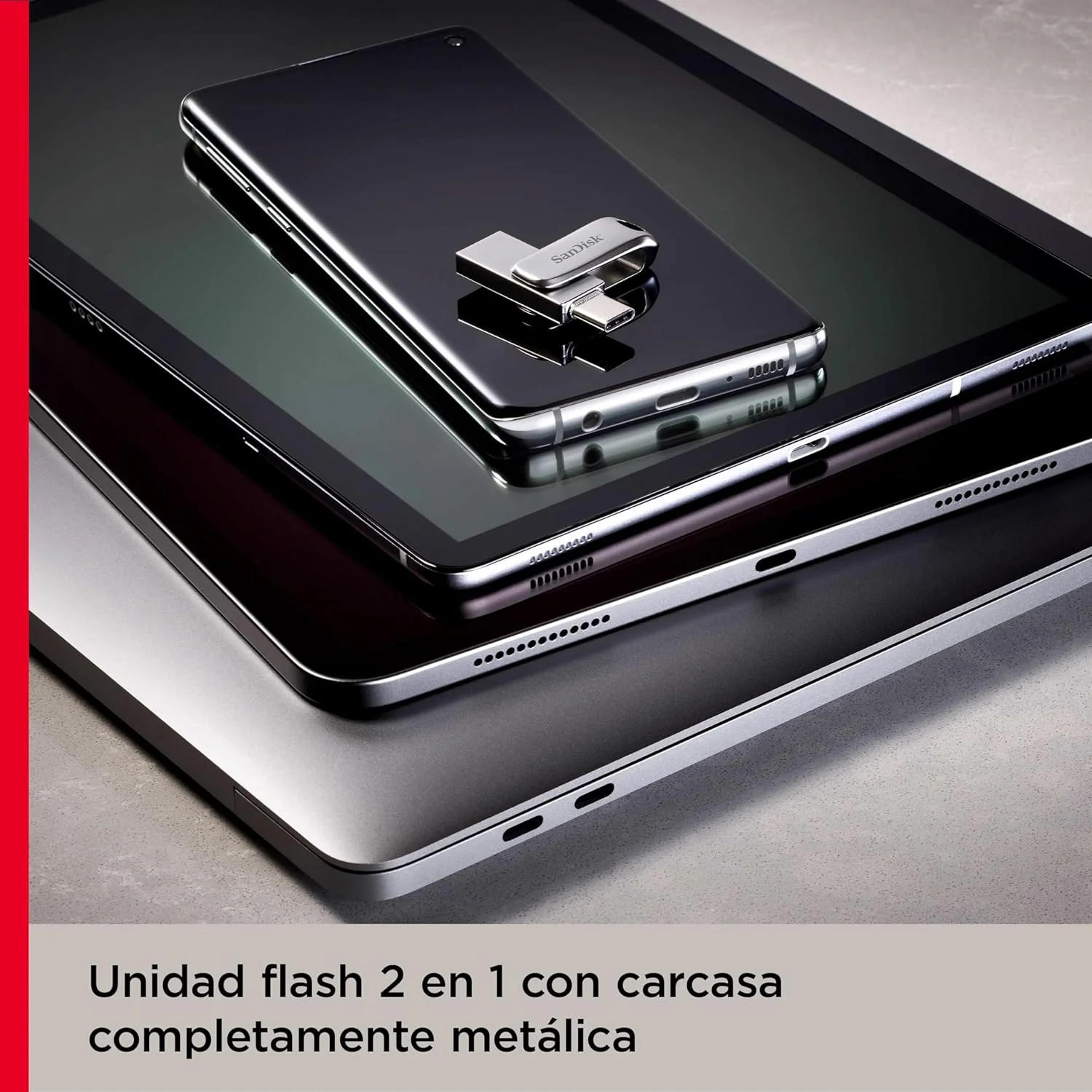 Pen USB SanDisk Ultra Dual Drive Luxe 32GB USB Type-A e Type-C metálica 150MB/s - Imagem 2