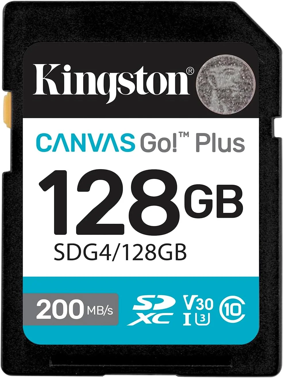 Cartão de Memória SDXC Kingston Canvas Go Plus Gen4 128GB 200MB/s UHS-I U3 V30
