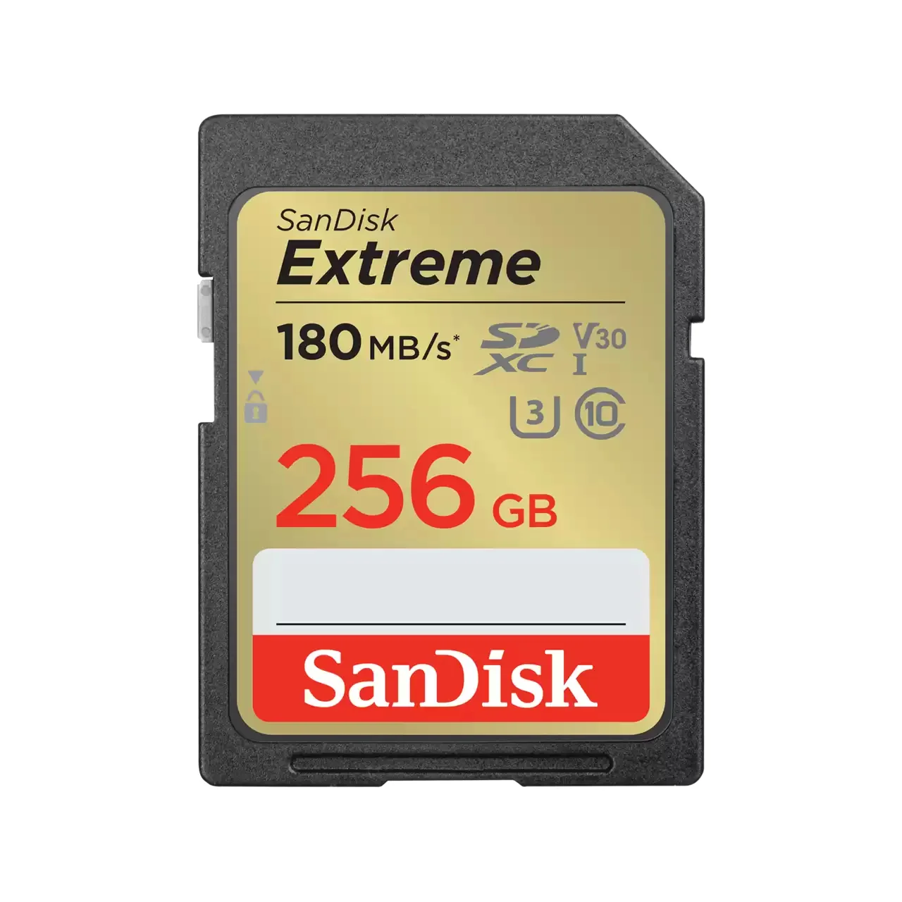 Cartão de memória SanDisk Extreme SDXC 256GB UHS-I U3 V30 180MB/s para 4K - Imagem 1