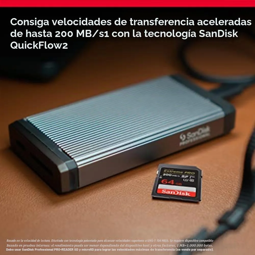 Cartão de memória SDXC 64GB SanDisk Extreme PRO UHS-I U3 V30 200MB/s - Imagem 2