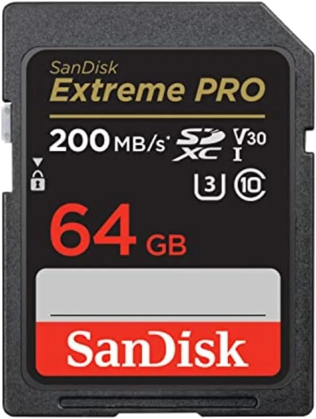 Cartão de memória SDXC 64GB SanDisk Extreme PRO UHS-I U3 V30 200MB/s - Imagem 1