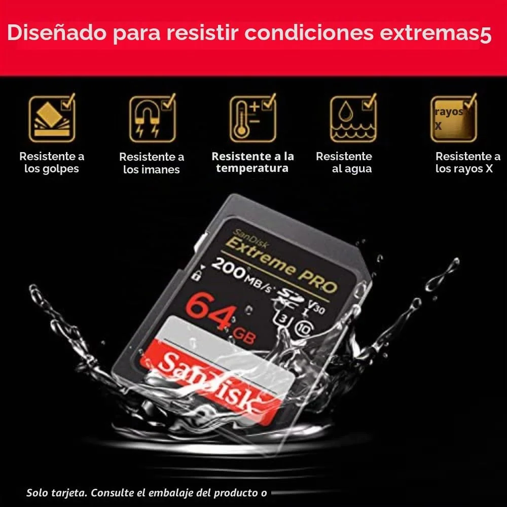 Cartão de memória SDXC 64GB SanDisk Extreme PRO UHS-I U3 V30 200MB/s - Imagem 5
