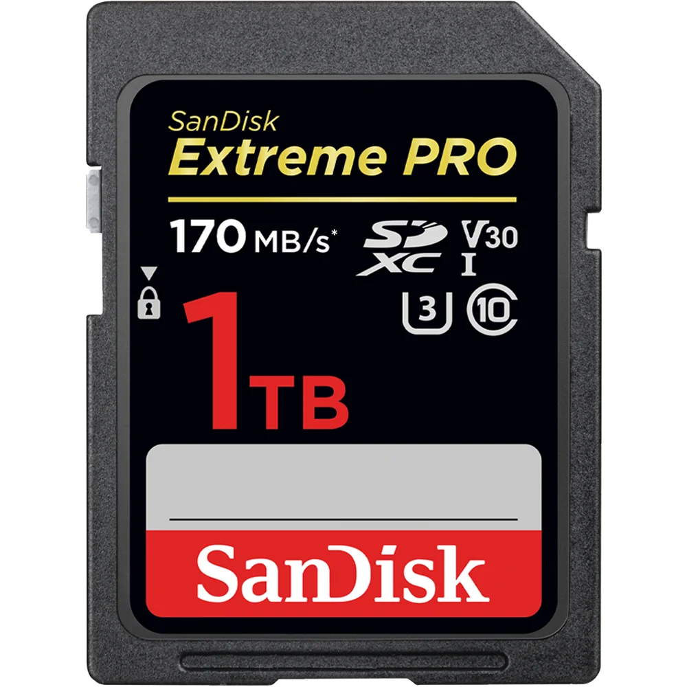 Cartão de Memória SanDisk Extreme PRO SDXC 1TB até 170MB/s UHS-I U3 V30 Alta Capacidade