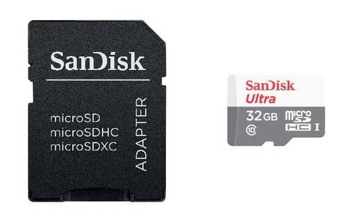 Cartão de memória microSDHC 32GB SanDisk Ultra Class 10 UHS-I com adaptador SD - Imagem 2