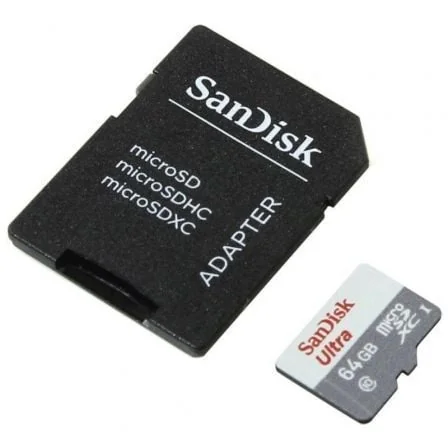 Cartão de Memória SanDisk Ultra microSDXC 64GB 100MB/s Class 10 UHS-I + Adaptador SD - Imagem 1