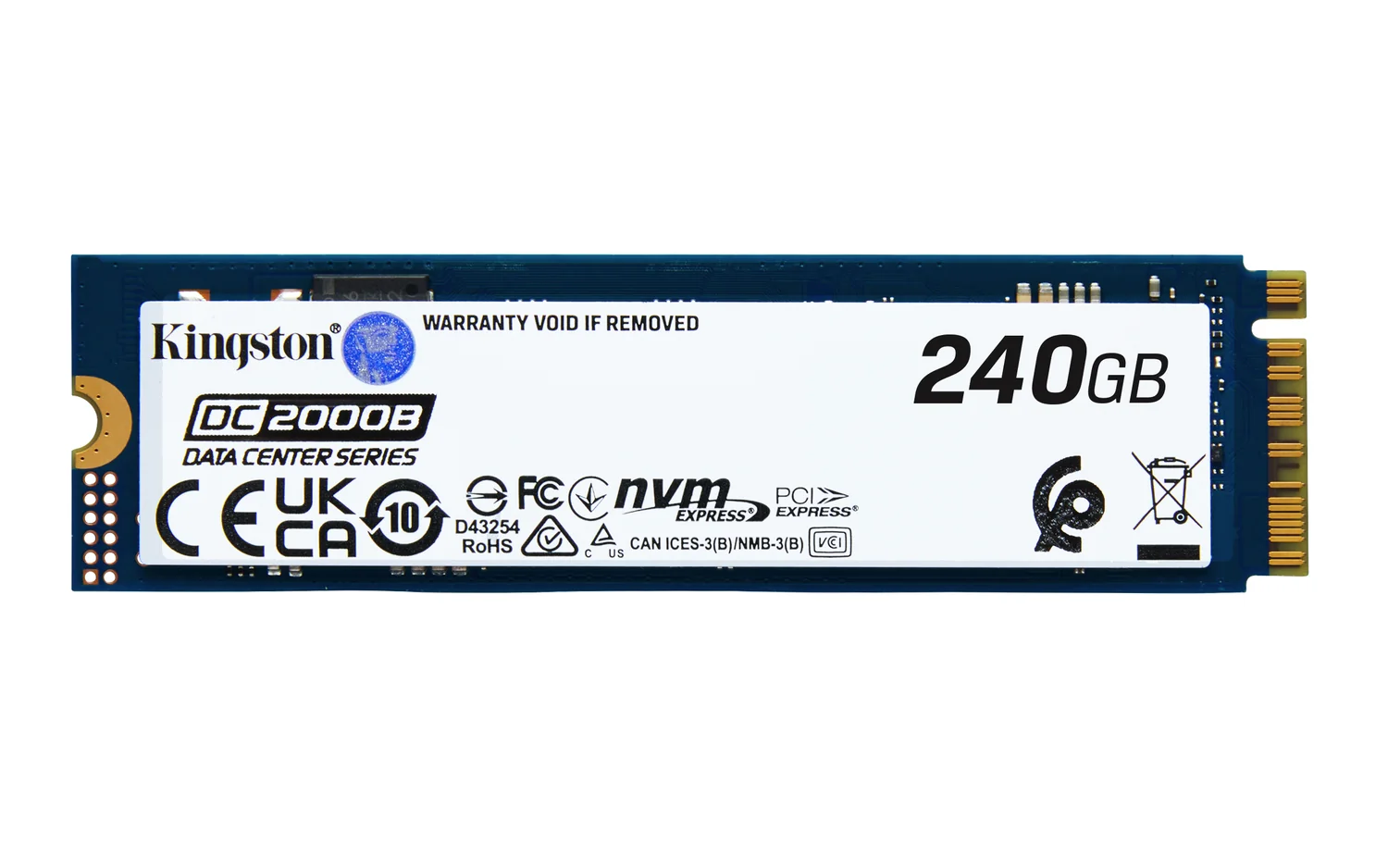 Disco SSD Enterprise Kingston DC2000B 240GB M.2 2280 NVMe PCIe 4.0 3D TLC - Imagem 2