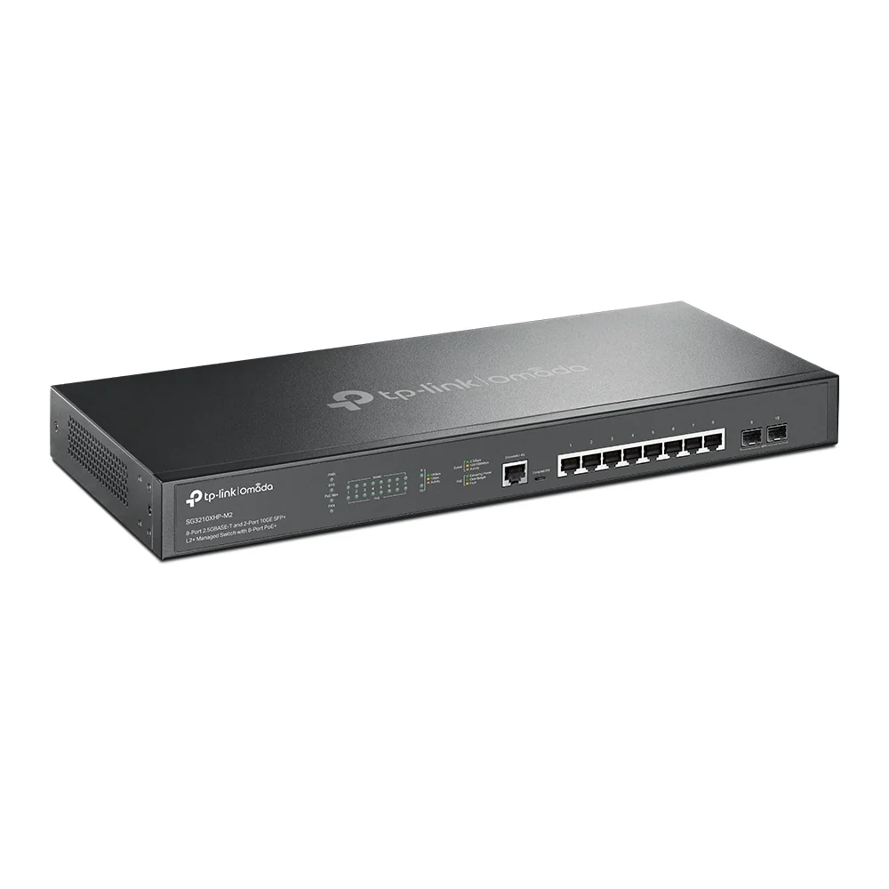 Switch gerido TP-Link Omada SG3210XHP-M2 8 portas 2.5G PoE+ com 2 SFP+ 10G - Imagem 2