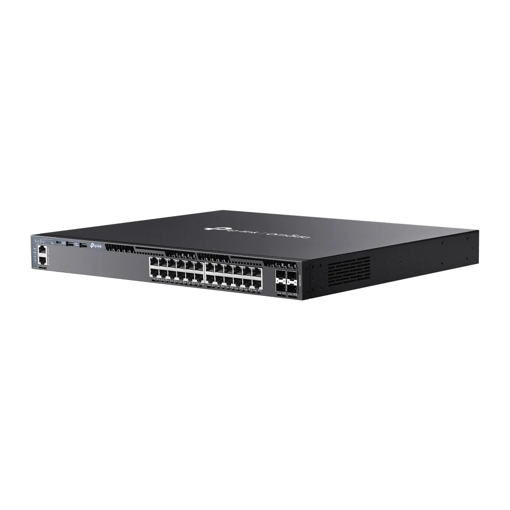 Switch de rede gerido L3 TP-Link Omada SG6428X 24 portas Gigabit empilhável com 4 slots SFP+ 10GE - Imagem 2