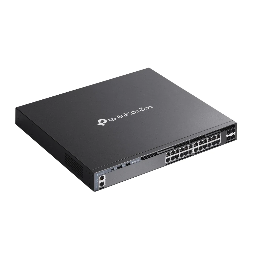 Switch de rede gerido L3 TP-Link Omada SG6428X 24 portas Gigabit empilhável com 4 slots SFP+ 10GE - Imagem 4
