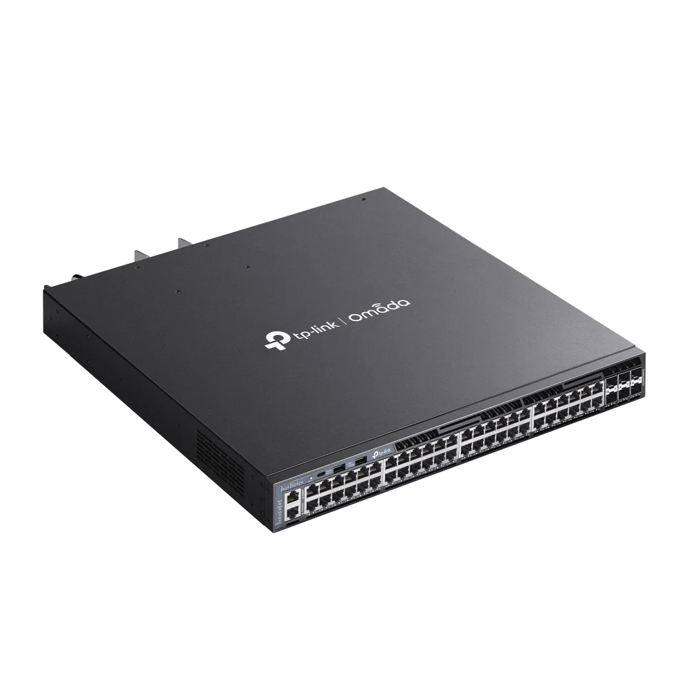 Switch de rede gerido L3 PoE+ TP-Link Omada SG6654XHP 48 portas Gigabit com 6 slots SFP+ 10GE - Imagem 4