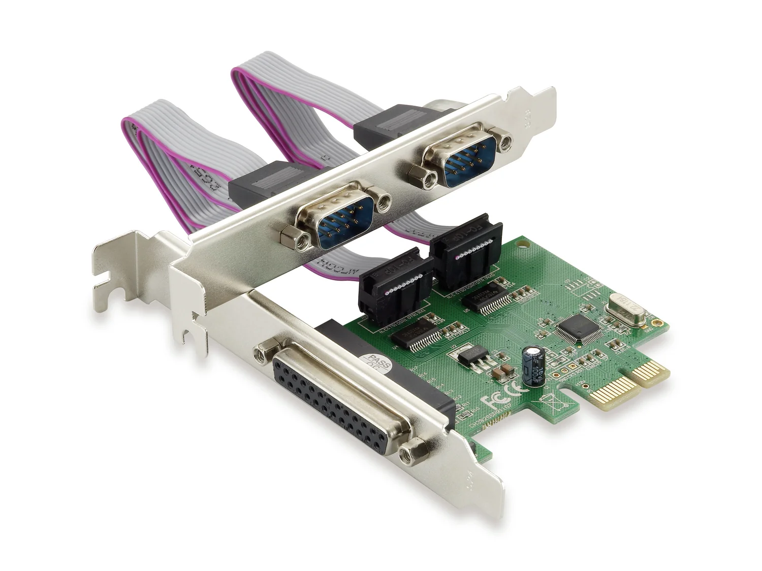 Placa controladora PCIe 1 porta paralela e 2 portas série RS-232 Conceptronic SPC01G - Imagem 1