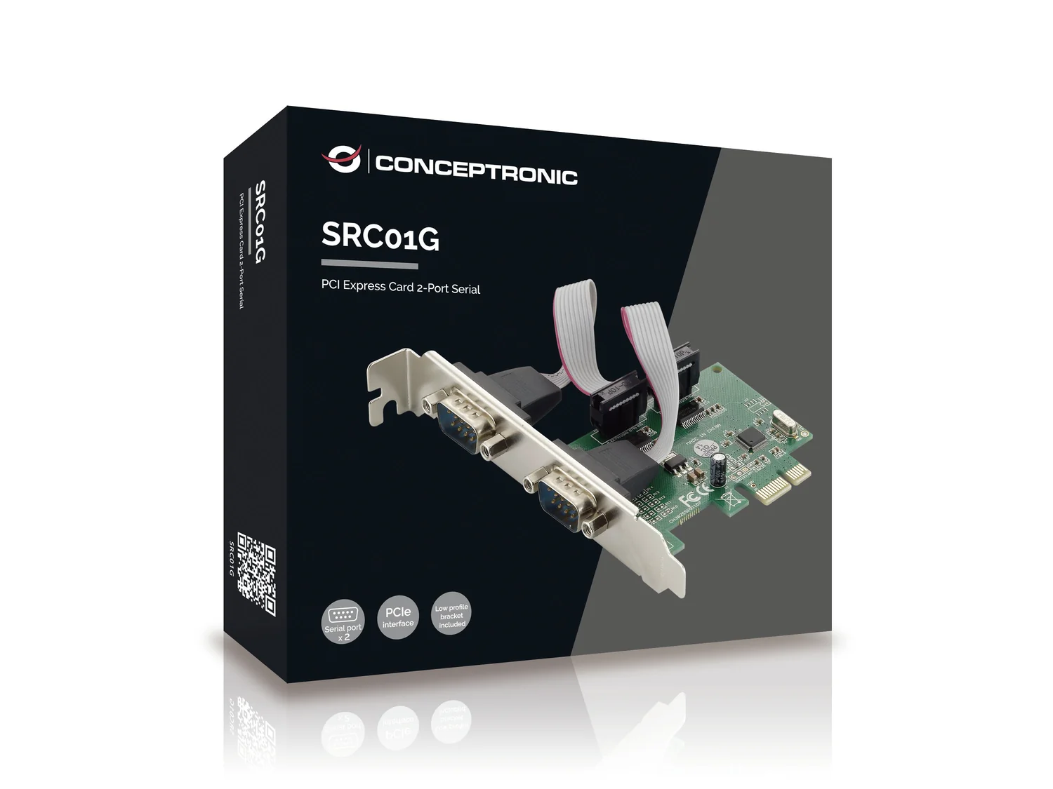 Placa PCIe Conceptronic SRC01G Adaptador 2 Portas Série RS-232 - Imagem 3