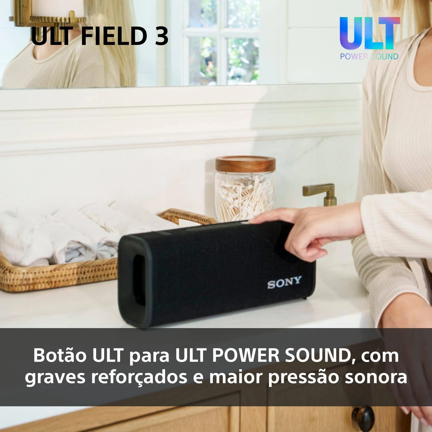 Coluna Portátil Sony SRS-ULT3000 2150W Party Sound 360° 3 Woofers 280mm Moldura LED XLR USB-C - Imagem 4