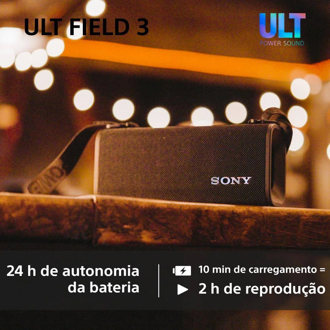Coluna Portátil Sony SRS-ULT3000 2150W Party Sound 360° 3 Woofers 280mm Moldura LED XLR USB-C - Imagem 6
