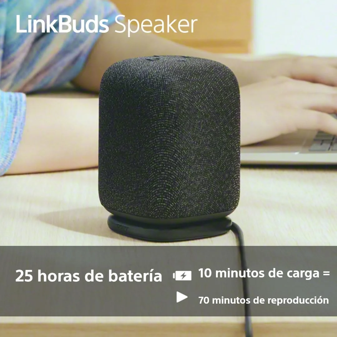 Coluna Portátil Sony LinkBuds SRS-LS1 Bluetooth Sem Fios Compacta Preto - Imagem 8