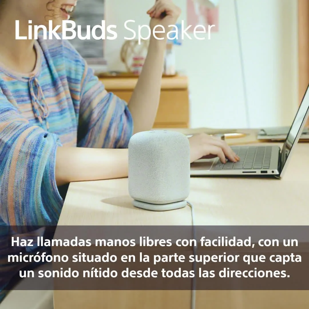 Coluna Bluetooth Portátil Sony LinkBuds SRS-LS1 Sem Fios, Prateado - Imagem 5