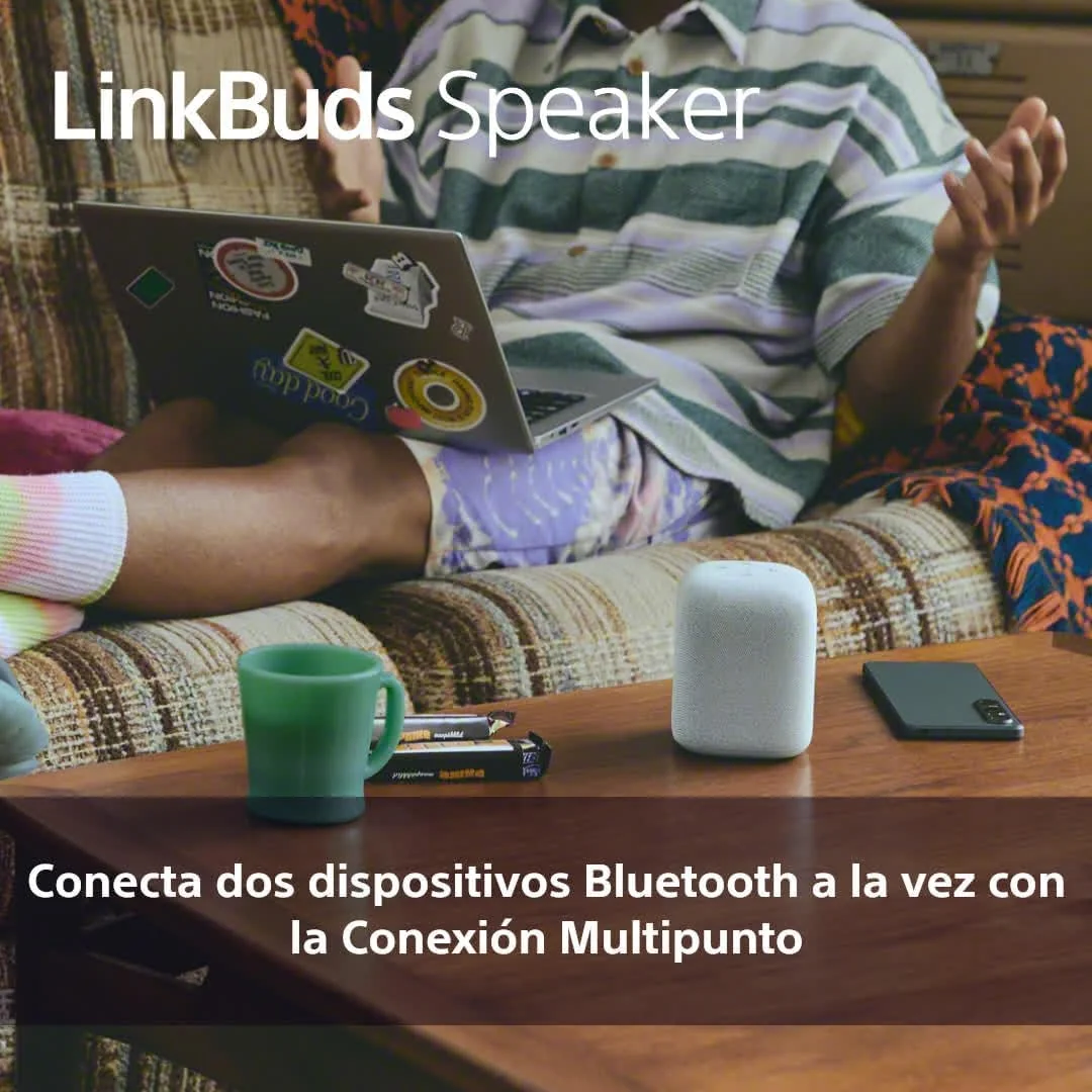 Coluna Bluetooth Portátil Sony LinkBuds SRS-LS1 Sem Fios, Prateado - Imagem 7