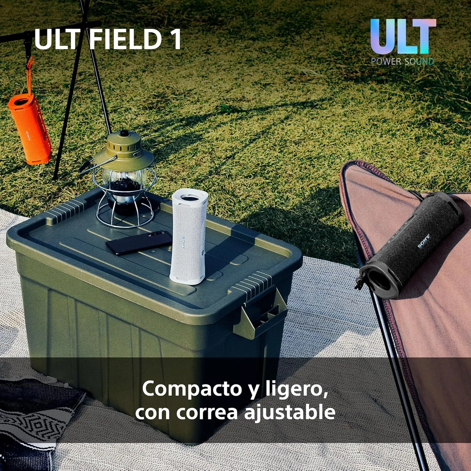 Coluna Bluetooth Portátil Sony SRS-ULT10 Bass Boost 12h IP67 Submergível 1m Cinza Esverdeado - Imagem 6