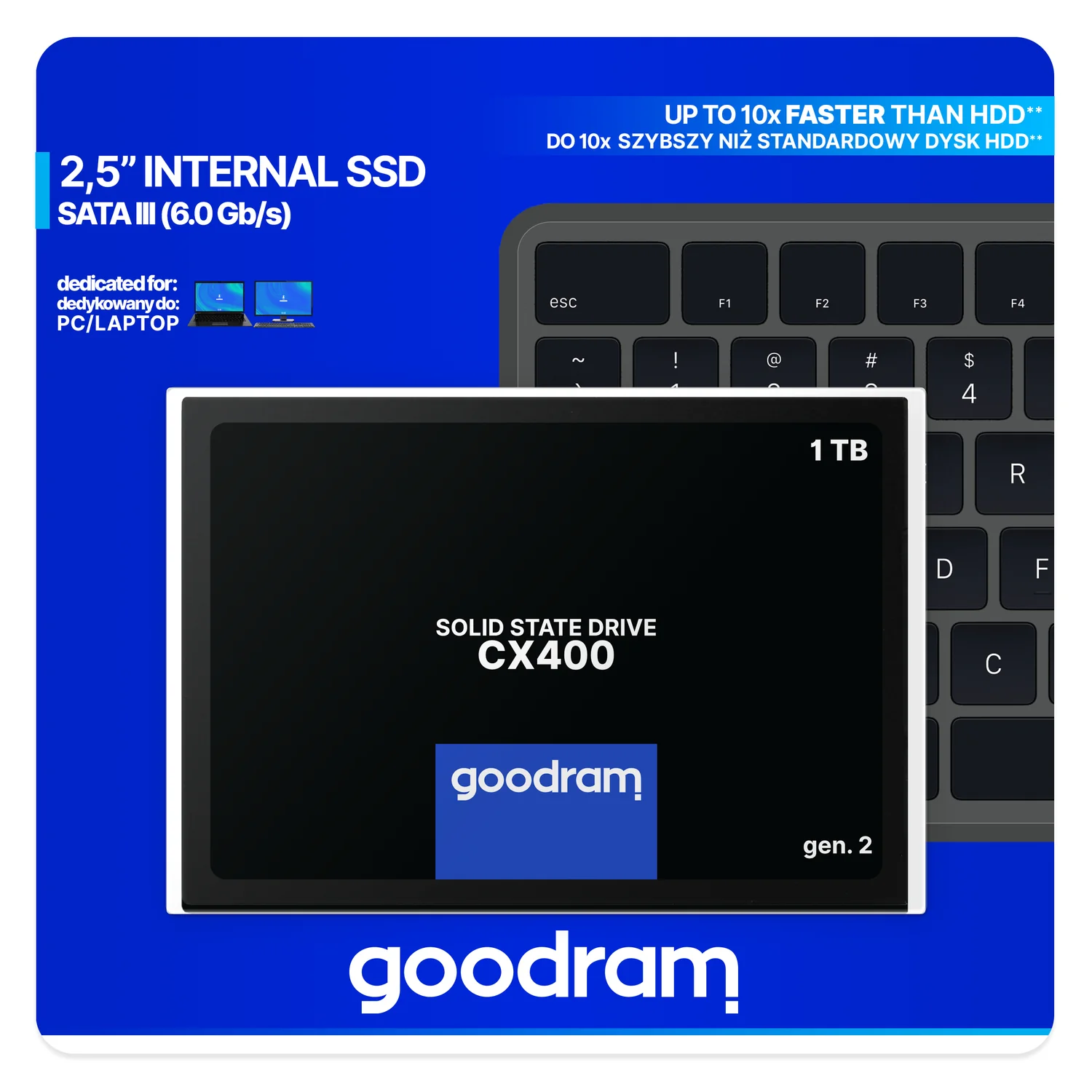 Disco SSD Goodram CX400 gen.2 1TB SATA III 2.5" 3D TLC NAND 550/500 MB/s - Imagem 7