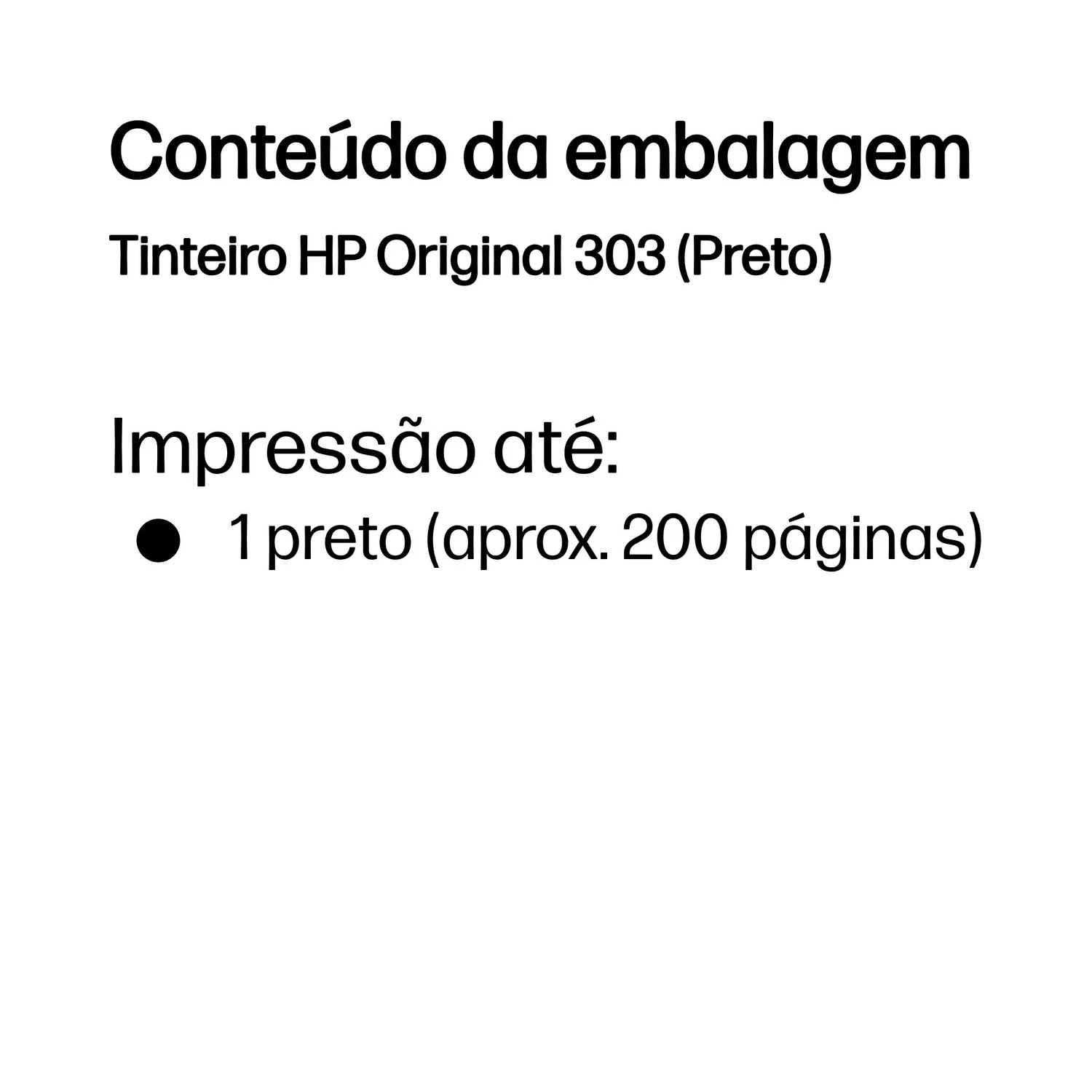 Tinteiro Preto HP 303 original para Envy e Tango (T6N02AE) - Imagem 3