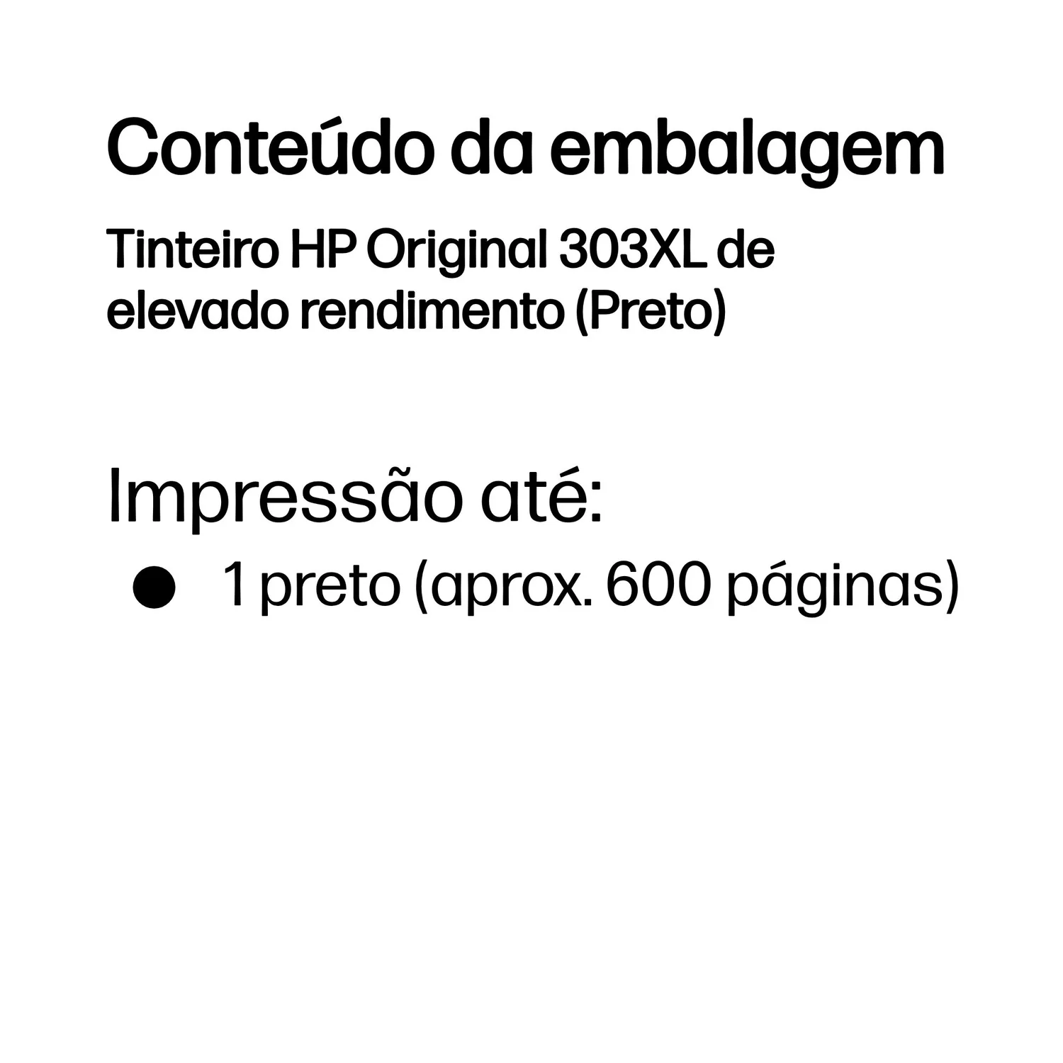 Tinteiro Preto HP 303XL de elevado rendimento original (T6N04AE) - Imagem 3